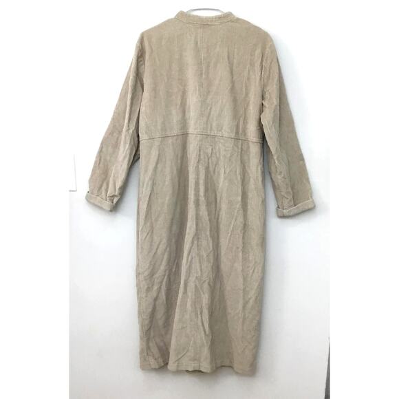 ORVIS Corduroy Jumper Cotton Long Sleeve Dress Womans Beige Tagged Sz 16 - Picture 3 of 7